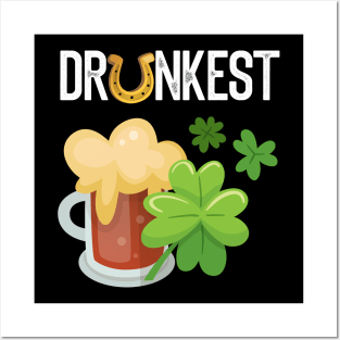 Drunkest Funny St. Patrick's Day Gift Posters and Art